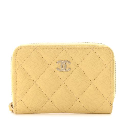 chanel yellow coin purse